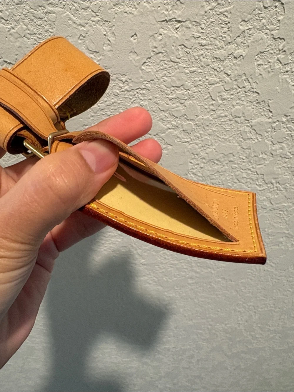 Sold Louis Vuitton Vachetta Leather Luggage Tag in Natural Tan